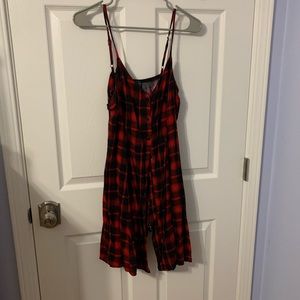 Red and black plaid dress